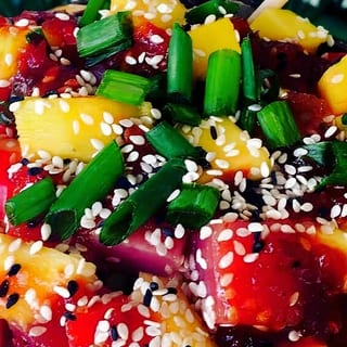 A Frame-Spicy Datil Poke Bowl