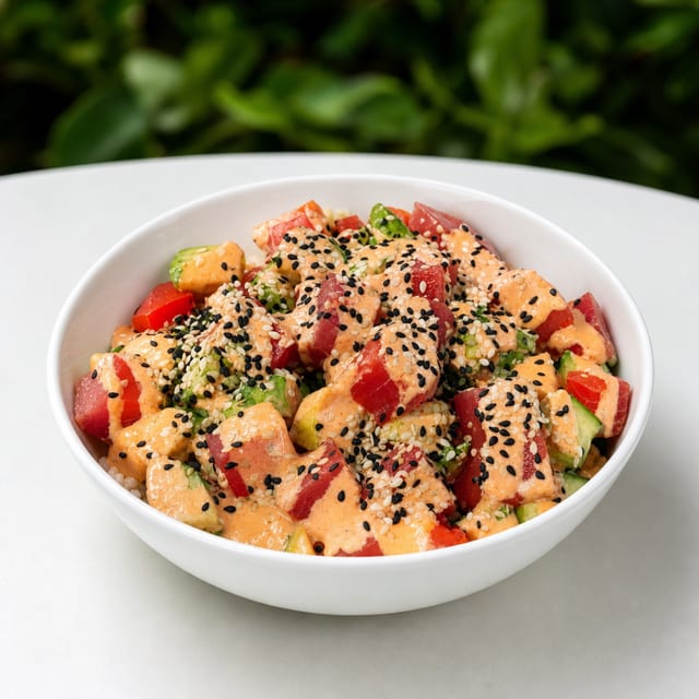 Spicy Aioli Poke Bowl.