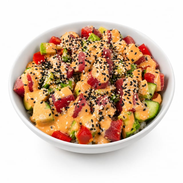 Spicy Aioli Poke Bowl.