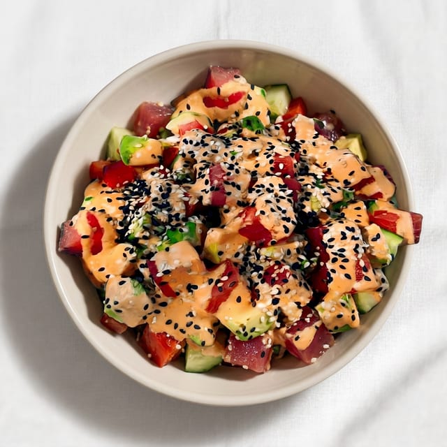 Spicy Aioli Poke Bowl.