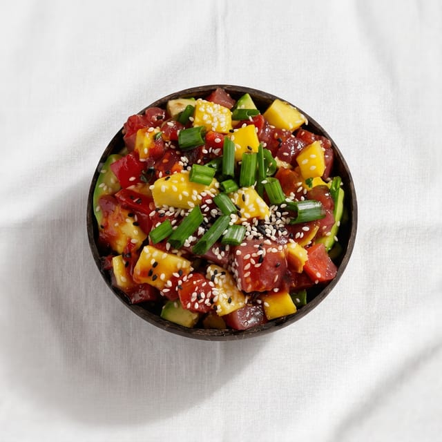 A-Frame Spicy Datil Poke Bowl.